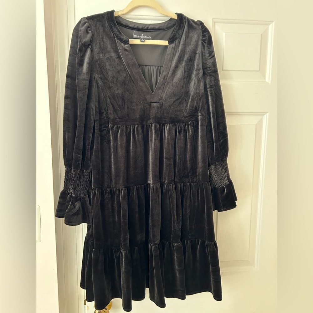Tuckernuck Pomander Black Velvet Kenzo Dress